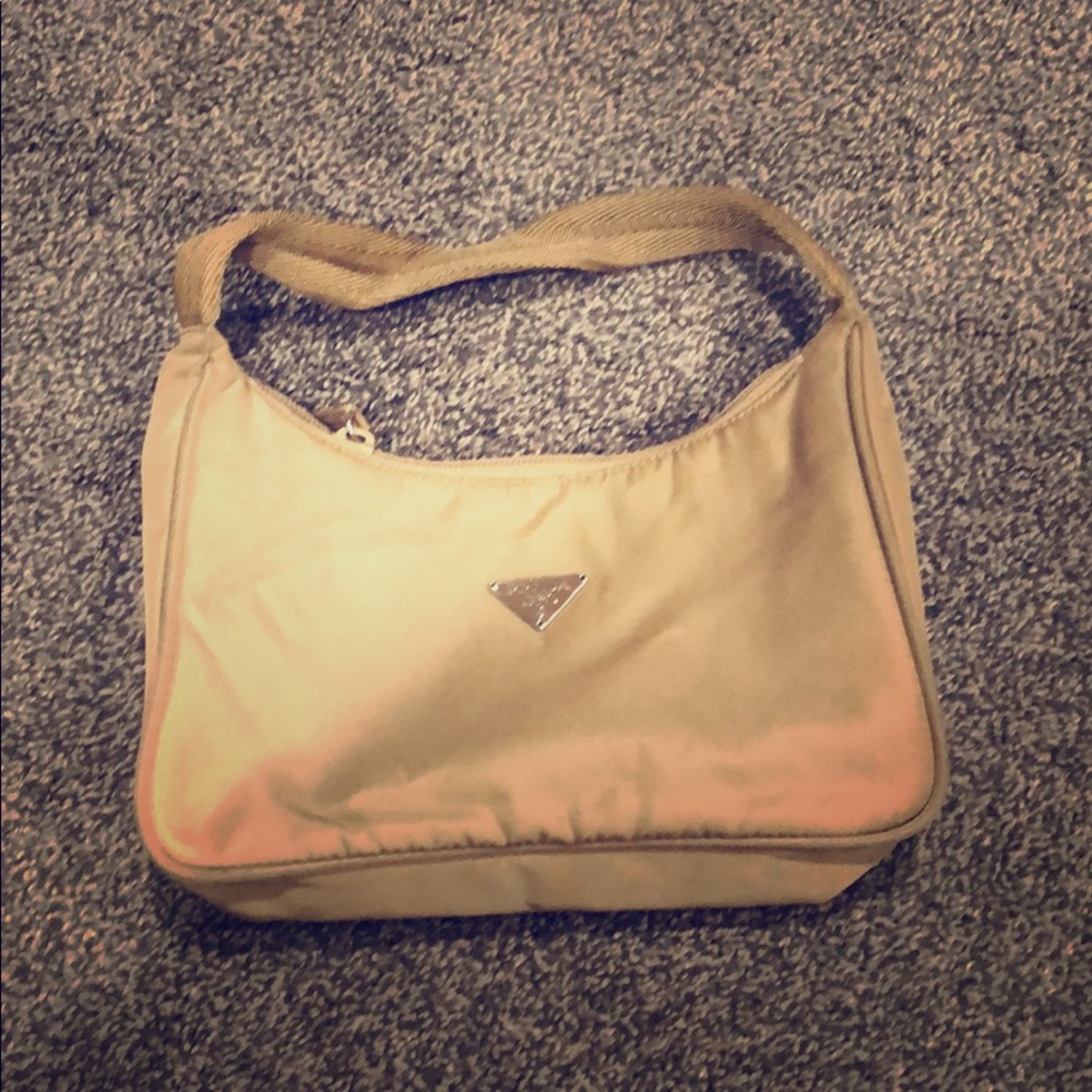 Small khaki Prada purse